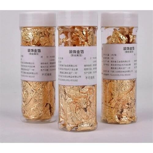 1PCS Genuine Gold Leaf Schabin Flakes 1g/2g/3g 24K Gold Decorative Dishes Chef Art Cake Decorating Tools Chocolate