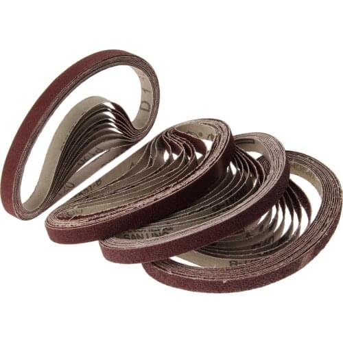 10Pcs 457*13mm Abrasive Sanding Paper Belts Grit 40/60/80/120 Air Belts Sander Grinder for Drill Grinding Polishing Power Tools