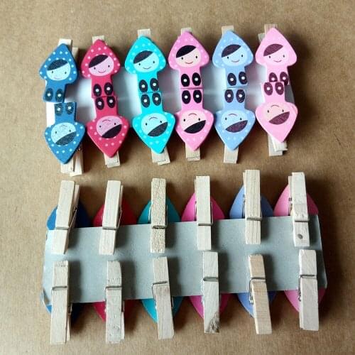 12pcs Mini Love/Pentagram/child Wooden Photo Paper Peg Pin Decorative Clothespins With Rope Crafts Wooden Postcard Pegs Clips
