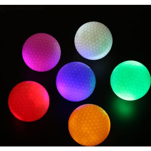 Gohantee 12pcs LED Golf Balls With Box Night Training Golf Practice Ball 42.6mm Dia Surlyn Golf Balls 6 Color Balle De Golf Gift