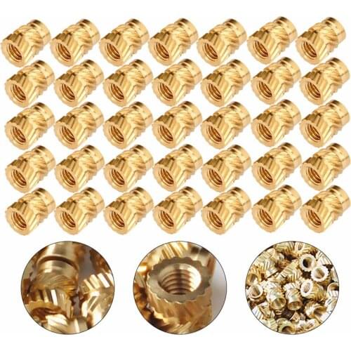 50pcs/100pcs Embedment Nut Heat Set Knurled Threaded M3 Thread Insert Nut Brass Nut Embedment Nut For Printing 3D Printer