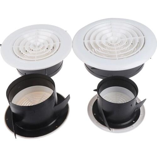 75mm 100mm 3~8 ''Adjustable Ventilation Grilles Grid Air Vent Round Louver Grille Cover