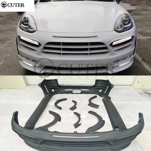 958.2 A style FRP Wide body kit front bumper rear bumper side skirts apron wheels eyebrows for Porsche Cayenne 958.2 15-17