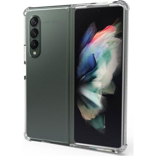 For Samsung Galaxy Z Fold3 5G Clear Crystal Hard PC and Soft TPU Rubber Bumper Four Corners Drop Resistance Case