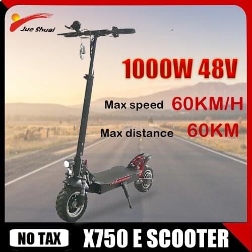 Long Range Adult Electric Scooter 48V 20AH Battery Foldable E Scooter 1000W 10Inch Tire Powerful Electric Scooter Max Load 160KG