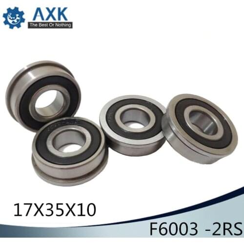 F6003-2RS Wheelbarrow Bearing 17x35x10mm ( 1 Pc ) Garden Trolley Ball Bearings With Flanged