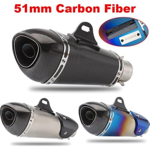 51mm Motorcycle Exhaust Muffler Motocross Escape Moto DB Killer for FZ1N R6 R15 R3 ZX6R Z900 CBR1000 GSXR750 MT07