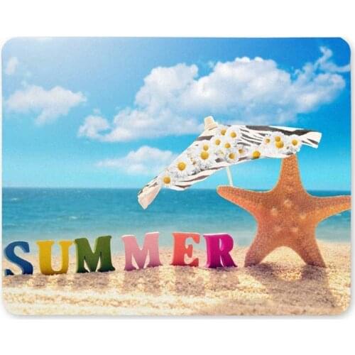 Gaming mouse pad,Mouse Pad Letters And Starfish On A Beach Mouse Pads for Computers Gaming Mousepad