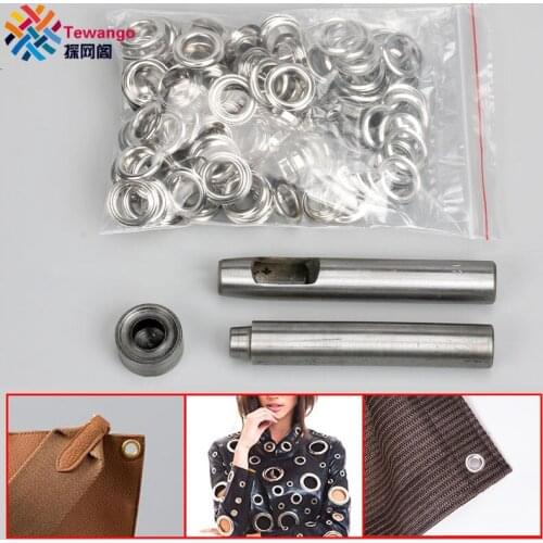 3-20MM Hole Punch Tools Leather Cloth DIY Buttonhole Shade Net Fixing Grommet Manual Mold +100 Metal Eyelets