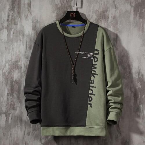 Korea Fashion Brand Hoodies 2021 Spring Autumn Hip Hop Patchwork Casual Mens Sweatshirts Punk Streetwear Clothes