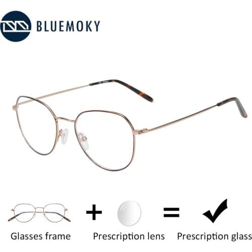 BLUEMOKY Multifocal Progressive Prescription Glasses Women Alloy Myopia Bifocal Optical Eyeglasses Male Anti Blue Light Eyewear