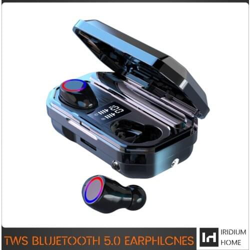 TWS M12 Earphones Charging Box Stereo Sports Waterproof Wireless Bluetooth Headphones 9D Headphones for Smartphone Portable
