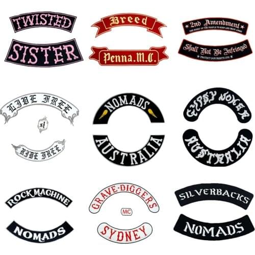 INDEPENDENT LIVE FREE NOMAD TWISTED SISTER CANADA Embroidered rocker punk biker Patches for Clothes jeans