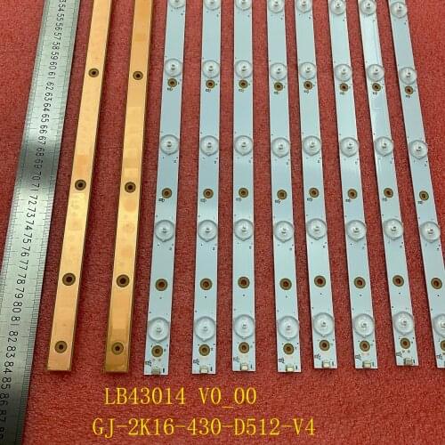 New 20 PCS/lot 12LED LED backlight strip for 43PUS6551 43PUS6401 LB43014 V0_00 43PUS6501 43PUS6101 43PUS6201 TPT430U3 43PUH6101