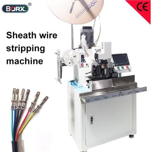 Wire clamping and striping positioning equipment semi automatic sheath cable strip and horizontal terminals machine