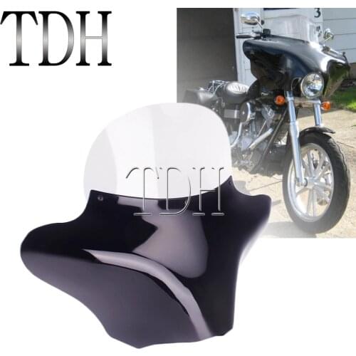 Motorbike Black Front Outer Batwing Fairing For Harley Dyna Road King FLST Yamaha V Star 650 Vulcan Shadow VTX w/ Windshield