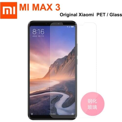 Original xiaomi mi max 3 tempered glass / PET Film MI MAX3 Pro protector film screen protect glass Ultra clear front Glass