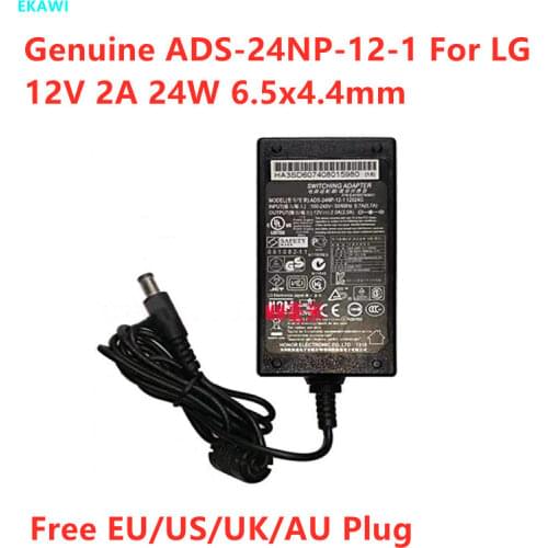 Genuine ADS-24NP-12-1 12V 2A 24W AC Power Adapter For LG EAY60740801 E1940T W1943S E2050-PN FLATRON MONITOR Power Supply Charger