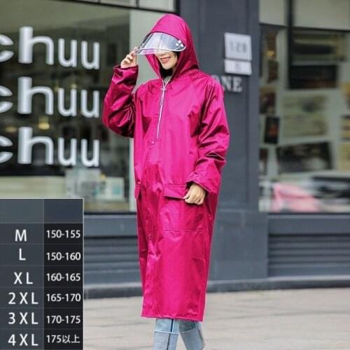 High Quality Raincoat Fashion Women Men Ladies Rain Coat Poncho Breathable Long Portable Water-Repellent Rainwear Jacket