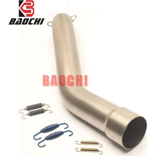 Motorcycle Exhaust Connect Link Pipe Muffler Mid Tube Tubo De Escape Moto Spring for Kawasaki ZX10R ZX6R Exhaust 2008 2009 2010