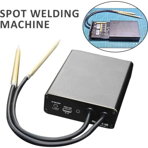 Portable Mini DIY Spot Welding Machine 5 Gears Adjustable for 18650 Lithium Battery Support 0.1-0.15mm Nickel Sheet