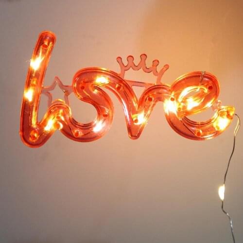 LED Love Shaped Light Festive Curtain Living Room Party Lamp Decor Hang Gift
