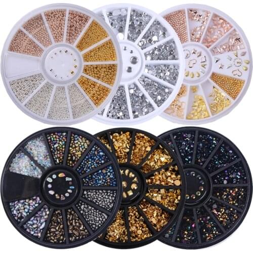 Mixed Color Chameleon Stone Nail Rhinestone Small Irregular Beads 3D Nail Art Decoration In Wheel Accessories
