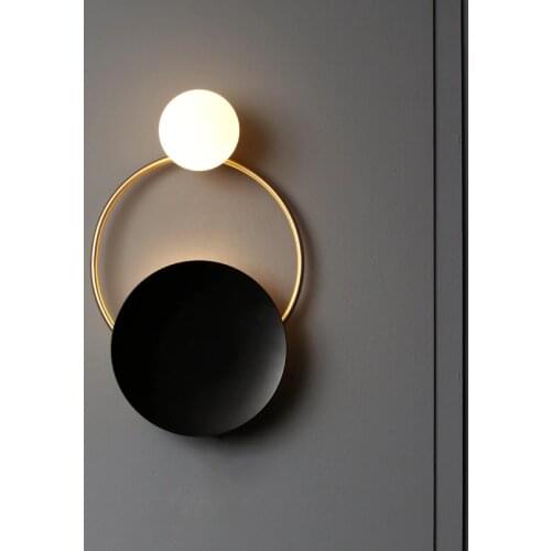 Modern Wandlamp LED Wall Light Fixtures Fashion Glass Ball Wall Sconces Bedroom Lamp Nordic Arandela Beside Aplique Luz Pared