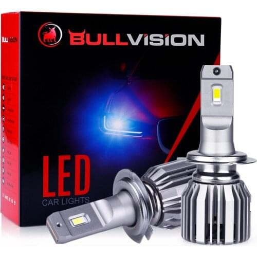 Bullvision H7 LED Bulbs H1 9012 H11 H8 HB4 Car Headlight Bulb 9005 9006 LED H11 Auto lamp 12V 2pcs 90W 6500K LED bulb H4 20000LM