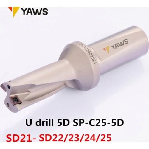U-drill 5D SP-C25-5D SD21/22/23/24/25 drilling21/22/23/24/25MM insert indexable dril use insert SP..06/SP..076