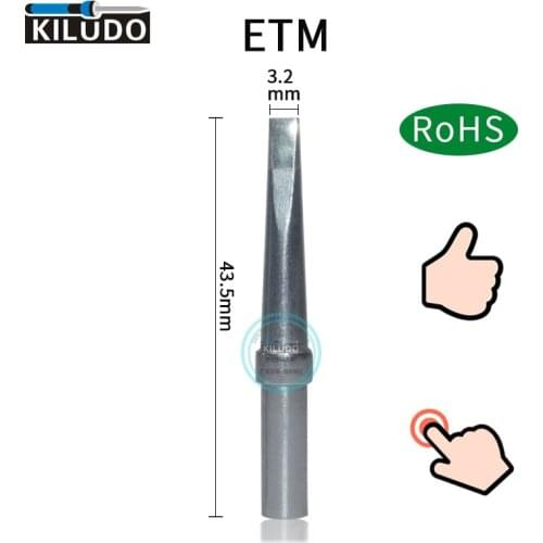 KILUDO 5pcs Series Universal Lead Free Soldering Iron Tip for WELLER Station ETM