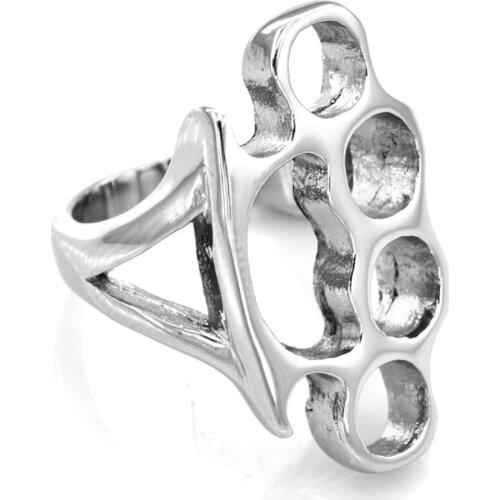 Fanssteel Stainless steel Jewelry hand cuffs ring FSR12W03