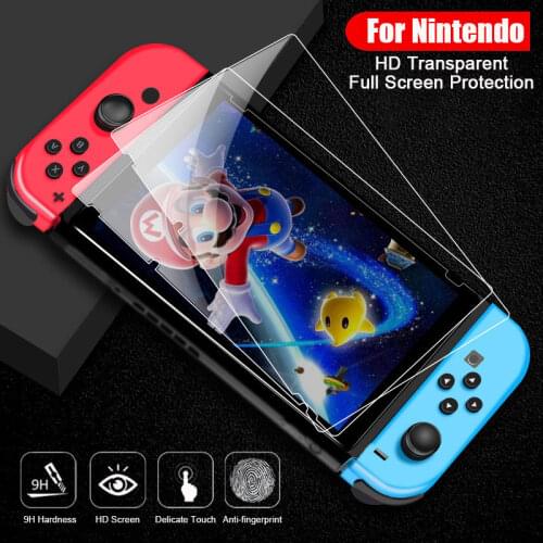 Tempered Glass Protective Film For Nintendo Nintend Switch Curved Edge Full Cover Screen Protector NS Switch Lite Game Console