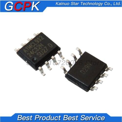 10 pcs 24C32 AT24C32 AT24C32N Original Brand New Storage Chip SMD SOP-8 at24c32 sop