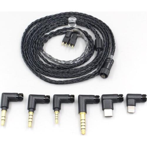 16 Core Black OCC Awesome All In 1 Plug Earphone Cable For Fitear To Go! 334 private c435 mh334 Jaben 111(F111) MH333 LN006960