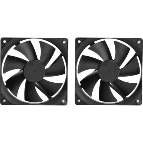Chassis Fan Heat Dissipation 12 CM Ultra Quiet Chassis Fan Suitable for Desktop Computers 2 Pieces