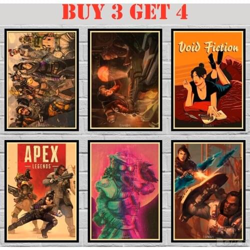 44 Designs Game Apex Kraft paper Poster Home Decal Art Painting Funny Wall Sticker 1 42X30cm