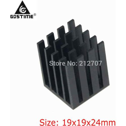 50pcs Gdstime 19x19x24mm Aluminum Heatsink for Chip VGA RAM LED IC Radiator Cooler Cooling 19*19*24mm