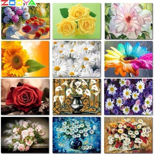 5d Diamond Painting Set Flowers 5d Diamond Embroidery full set Full Drill Diamond Painting Cross Stitch rhinestone picture CH005