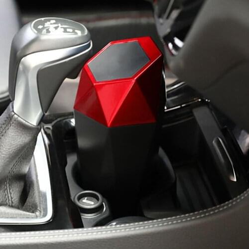 Mini Car Trash Can Portable Dustbin with Lid Leak-proof Auto Trash Bin For Automotive Home Bedroom Office Garbage Bin