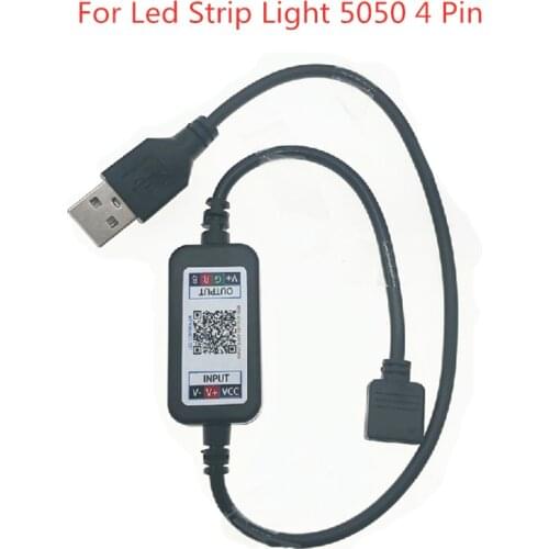 Bluetooth RGB Music Controller APP USB 5V 12V 24V RGB Led Controller For Led Strip Light 5050 4 Pin Mini RGB Controller