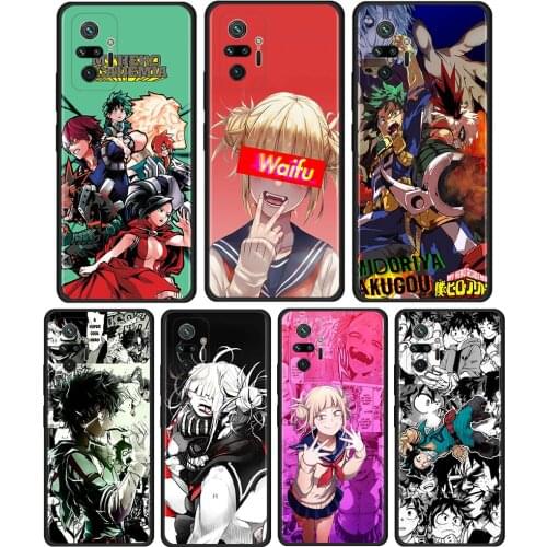 My Hero Cover For Xiaomi Redmi Note 10 Pro 8T 9T 7 8 9 Pro 9S 10 5G 9A 8 Pro Cell Phone Case Black Soft Shell Coque