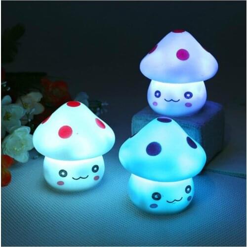 Color LED Mushroom-shaped Night Light Childrens Room Decoration Wedding Party Holiday Atmosphere Decoration Light