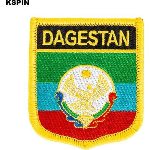 Dagestan Flag Embroidery Patches Iron on Saw on Transfer patches Sewing Applications for Clothes in Home&Garden