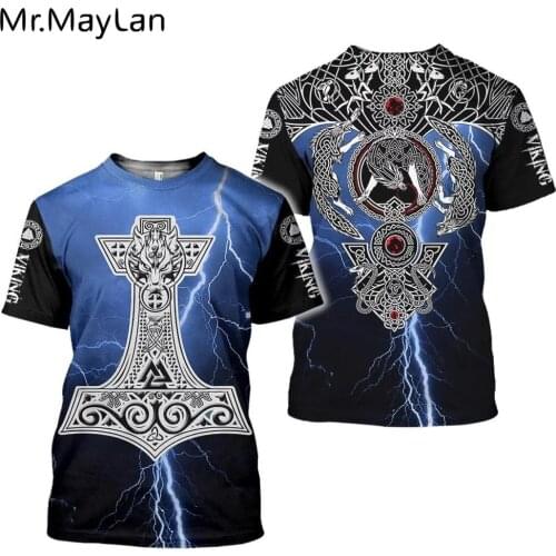 Custom Newest Viking Tattoo Tshirt 3D Print T-shirt Men Women Ropa hombre Casual Streetwear O-neck Tee Shirt Homme Harajuku Tops