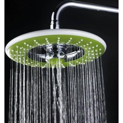 Chrome shower head bathroom ABS plastic shower faucet fashion green rainfall shower nozzle free shipping