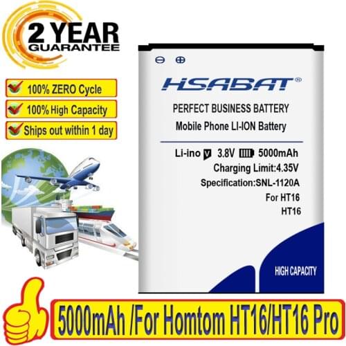 HSABAT 100% New Top Brand 5000mAh Battery for HOMTOM HT16 HOMTOM HT16 Pro