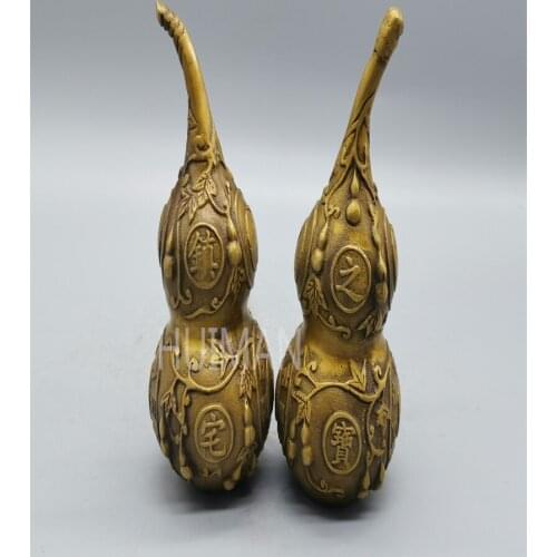 China Brass Statue Bottle Gourd Metal Crafts Home Decoration