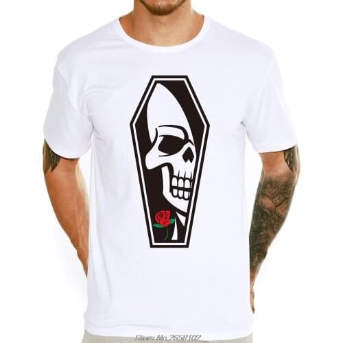 Summer Fashion Coffin Skull Design T Shirt Mens Good Quality Custom T-shirt For Boys Casual Tops Tees Harajuku Streetwear