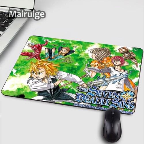 Mairuige Hot Popular Anime Comic The Seven Deadly Sins Meliodas Pattern Printed Mousepad Pc Computer Table Non-slip Rubber Mat